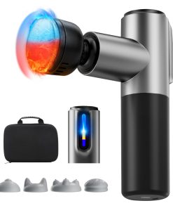 AERLANG Massage Gun Deep Tissue Massager with Heat and Cold Percussion Massage Gun Electric Mini Hand held Massager 5 Speed & 5 Massage Heads Messager Gun Birthday Mothers Day Gifts for Mom Women