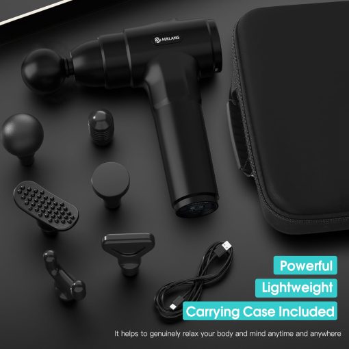 AERLANG Massage Gun, Deep Tissue Muscle Back Massage for Athletes Pain Relief, Percussion Massager with 6 Massages Heads & 20 Speed Fathers Birthday Day Gifts from Daughter Portable Back Massager Gun - Image 2