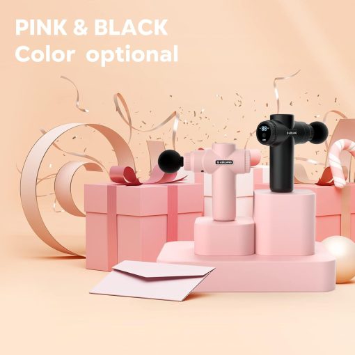 AERLANG Mini Massage Gun-Pink，Muscle Deep Tissue Massager Gun, Handheld Percussion Massager, Portable Quiet Massage Gun with Carry Case for Home Office Gym Motehr Day Gifts for Women Men Her - Image 2
