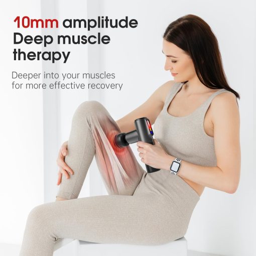 AERLANG Massage Gun Deep Tissue Massager with Heat and Cold Percussion Massage Gun Electric Mini Hand held Massager 5 Speed & 5 Massage Heads Messager Gun Birthday Mothers Day Gifts for Mom Women - Image 6