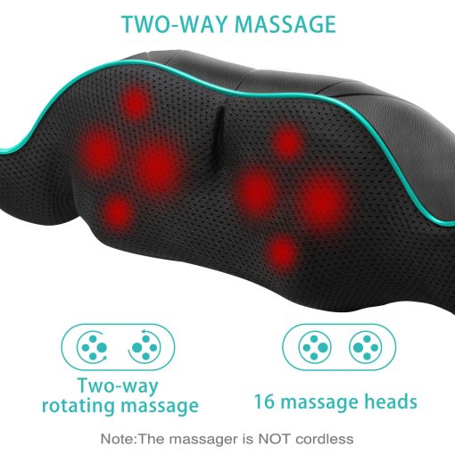 AERLANG Fathers Day Dad Gifts Neck Massger,Shiatsu Neck and Back Massager with Heating Neck and Shoulder Massager Deep Kneading Pillow for Massage Home Office Car Use Gifts for Women Men Dad Mom - Image 4