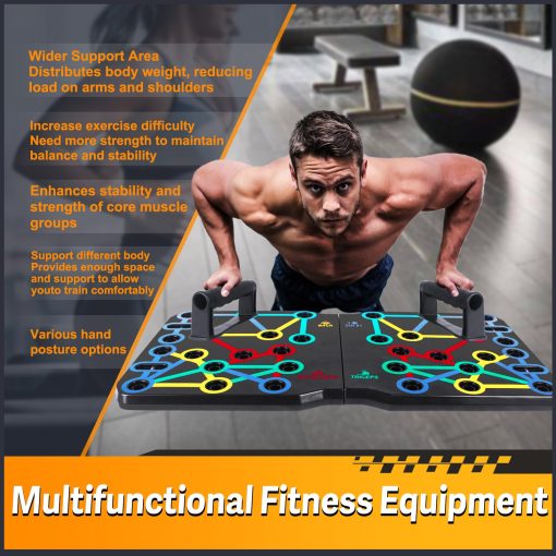 AERLANG Solid Push Up Board, Portable 30 in 2 Workout Set for Push Up, Multi-functional Pushup Handles for Strength Training, Fat Burning Push Up Bar for Home Gym, Perfect Chest Workout Equipment for Men & Women - Image 7