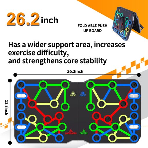 AERLANG Solid Push Up Board, Portable 30 in 2 Workout Set for Push Up, Multi-functional Pushup Handles for Strength Training, Fat Burning Push Up Bar for Home Gym, Perfect Chest Workout Equipment for Men & Women - Image 5