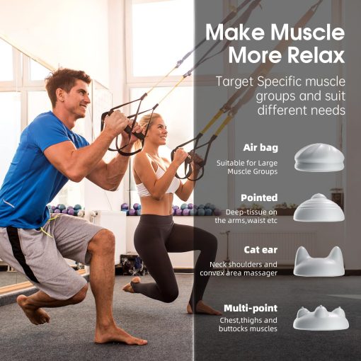 AERLANG Massage Gun Deep Tissue Massager with Heat and Cold Percussion Massage Gun Electric Mini Hand held Massager 5 Speed & 5 Massage Heads Messager Gun Birthday Mothers Day Gifts for Mom Women - Image 2