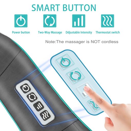 AERLANG Fathers Day Dad Gifts Neck Massger,Shiatsu Neck and Back Massager with Heating Neck and Shoulder Massager Deep Kneading Pillow for Massage Home Office Car Use Gifts for Women Men Dad Mom - Image 6