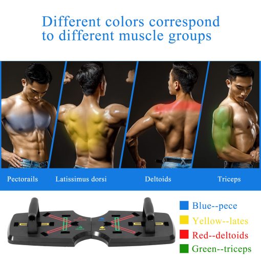 AERLANG Push Up Board – Upgraded Multi-Functional Push Up Bar with Resistance Bands, Foldable Comprehensive Easy to Use Push up Handle Portable Professional Push Up Strength Training Equipment for Men - Image 5