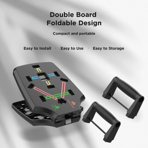 AERLANG Push Up Board, Portable Multi-Function Foldable Push Up Bar, Push up Handles for Floor,Professional Push Up Strength Training Equipment - Image 4