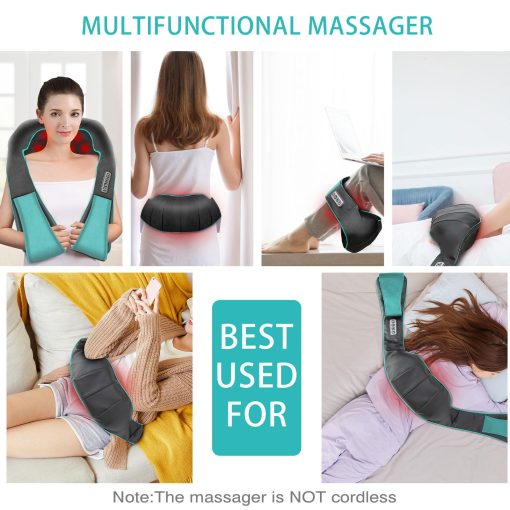 AERLANG Fathers Day Dad Gifts Neck Massger,Shiatsu Neck and Back Massager with Heating Neck and Shoulder Massager Deep Kneading Pillow for Massage Home Office Car Use Gifts for Women Men Dad Mom - Image 2