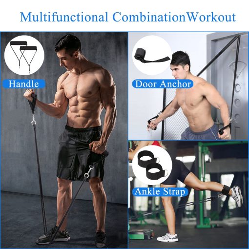 AERLANG Push Up Board – Upgraded Multi-Functional Push Up Bar with Resistance Bands, Foldable Comprehensive Easy to Use Push up Handle Portable Professional Push Up Strength Training Equipment for Men - Image 3